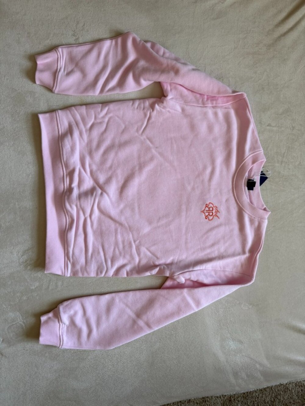 💗🐰 Roller Rabbit x Target Crewneck Pullover Sweatshirt Soft Pink NWT size M